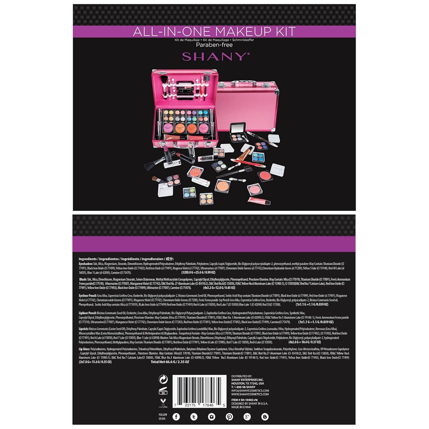 Heavenly Gadget Pink Pro Artist Makeup Train Case