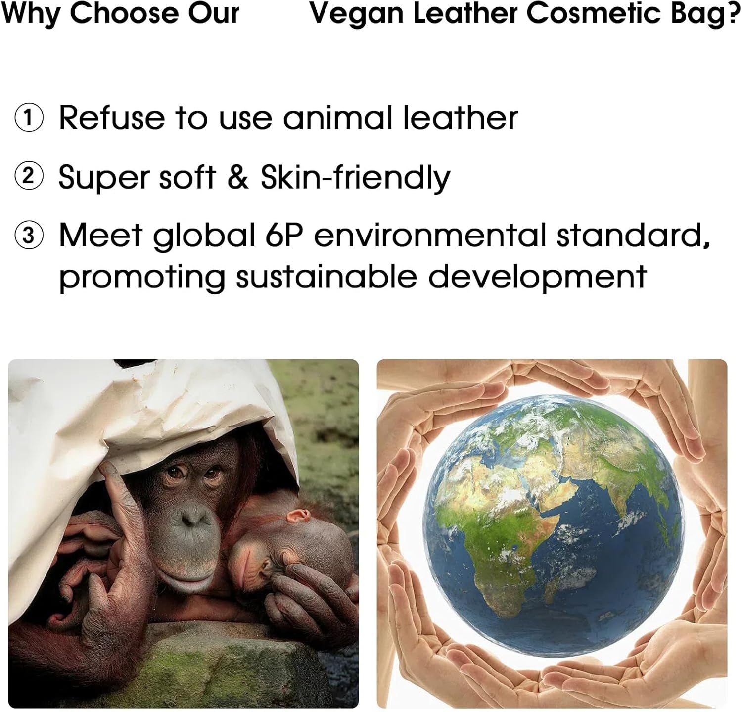 Heavenly Gadget Sage Green Leather / Medium Sage Vegan Leather Makeup Organizer