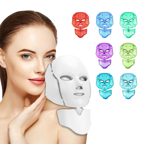 7-Color LED Light Therapy Mask – Blue & Red Anti-Aging Facial Skincare Device