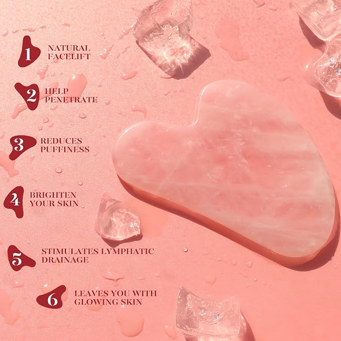 Gua Sha & Jade Roller Set โ Facial Massage Tool