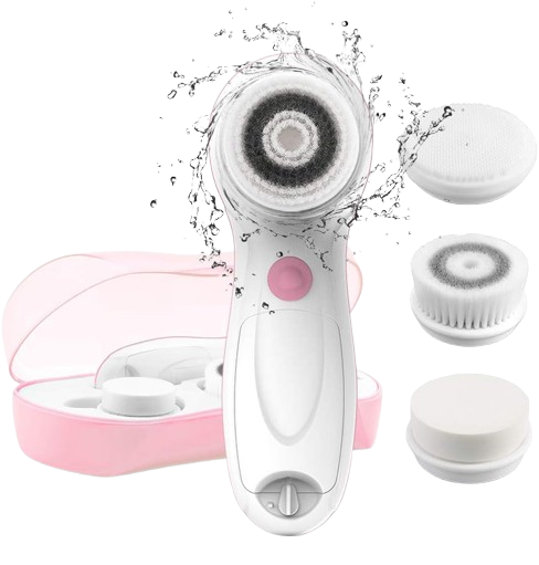 Facial Cleansing & Exfoliating Brush Set – Dual-Speed with 3 Heads