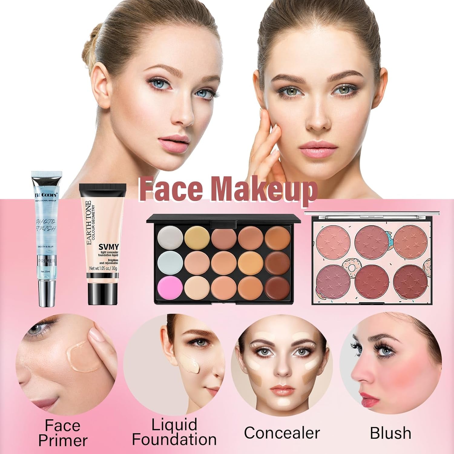 Heavenly Gadget Makeup Set 01 Glam Ready Makeup Kit – Complete Beginner Set for Teens