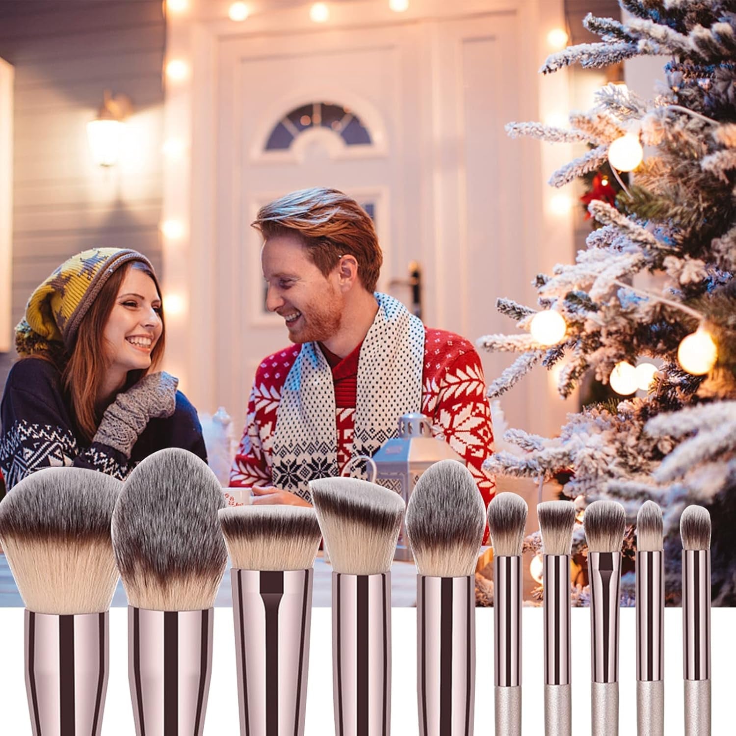 Heavenly Gadget 10Set+1 Champagne Luxe 10-Piece Makeup Brush Set