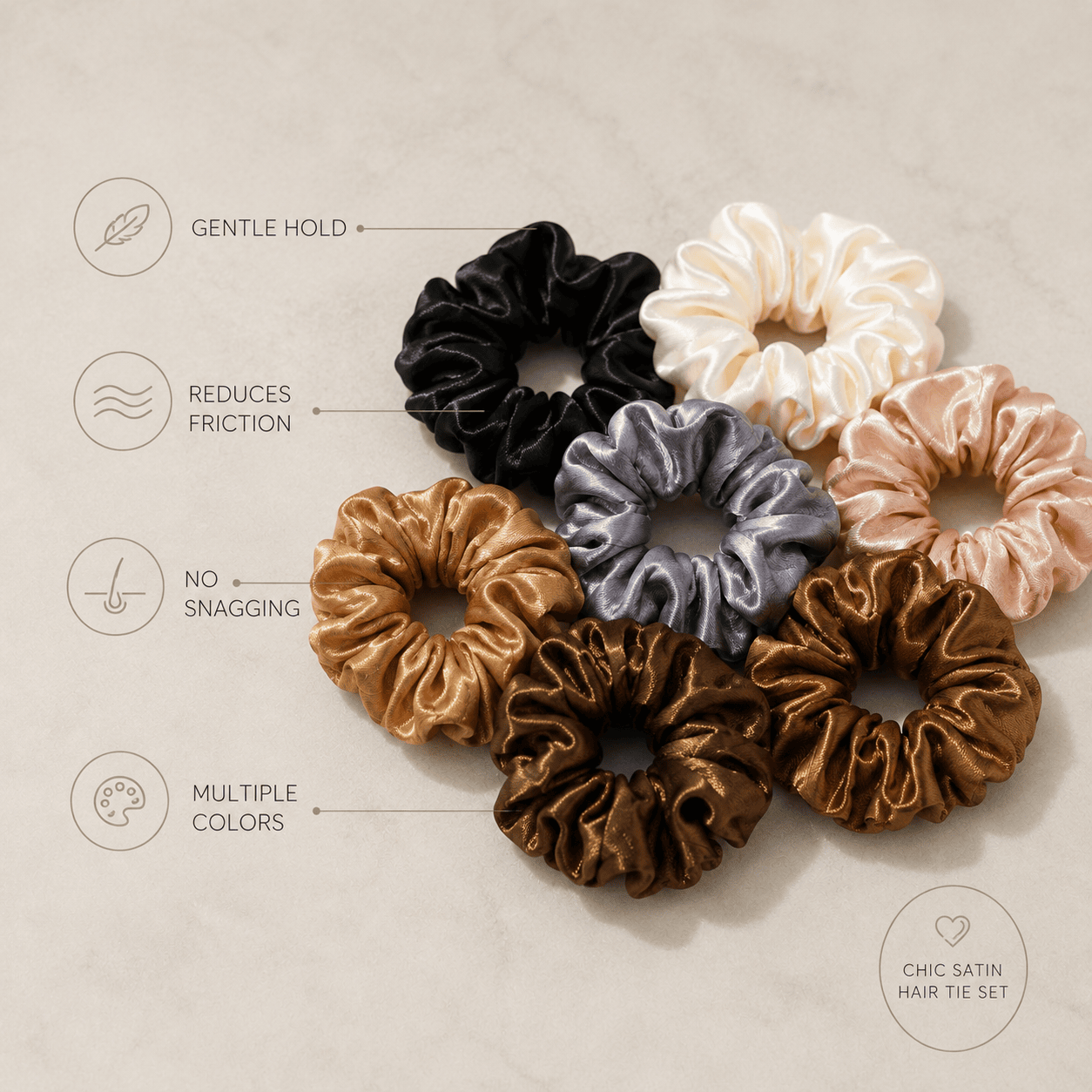 Satin Hair Tie Set