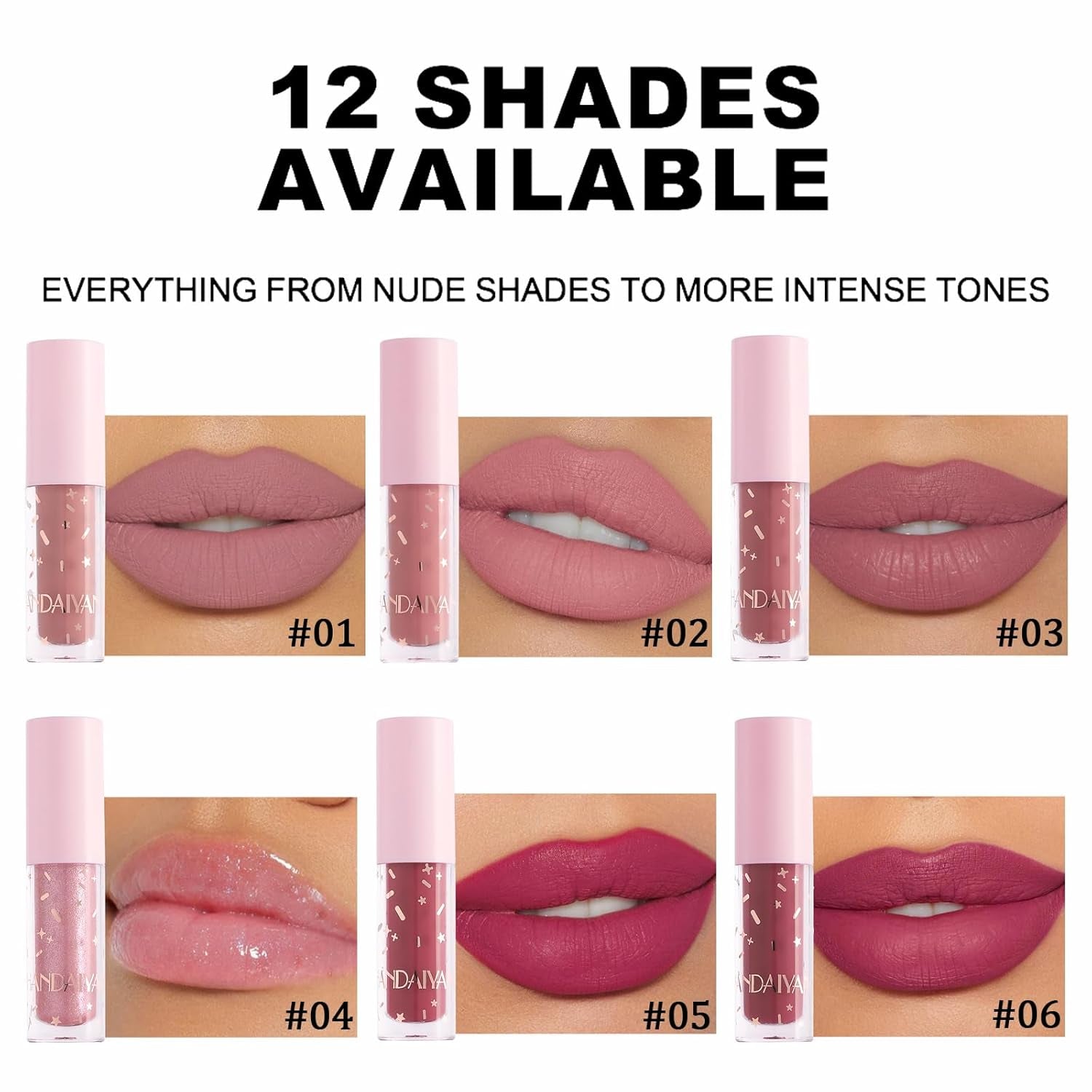 Heavenly Gadget 12-Shade Lip Glow Book – Nude & Hydrating