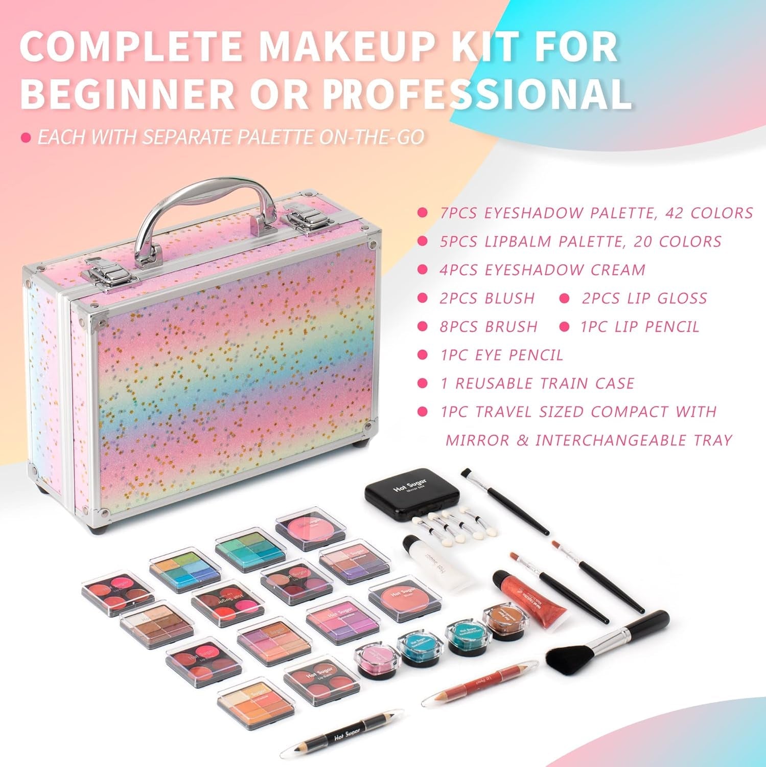 Heavenly Gadget Rainbow Rainbow Glow Teen Makeup Kit
