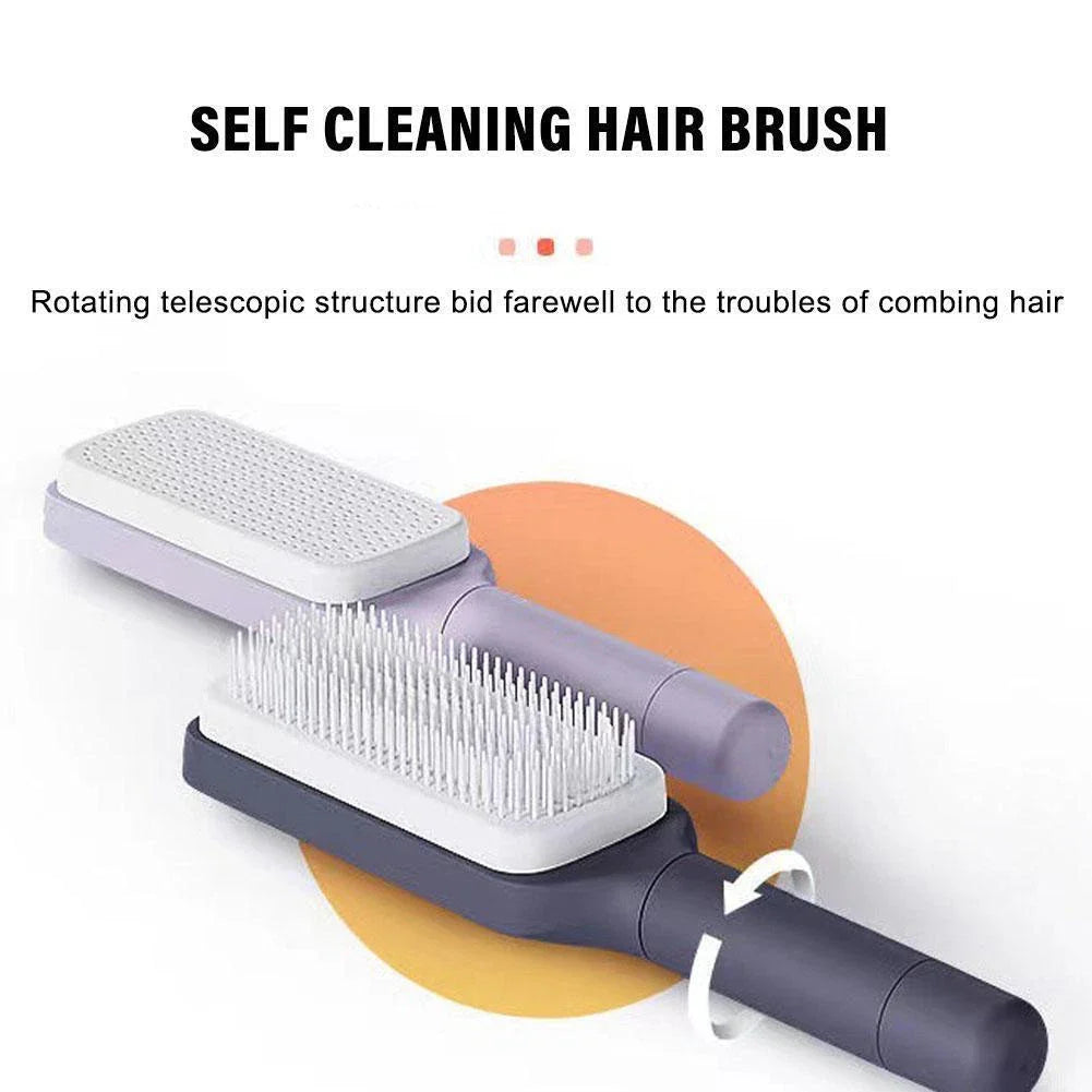 Heavenly Gadget Air Cushion Self-Cleaning Hair Brush
