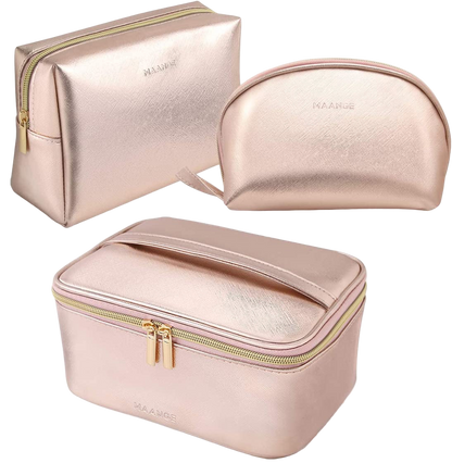Heavenly Gadget  Rose Gold Trio Travel Makeup Bags