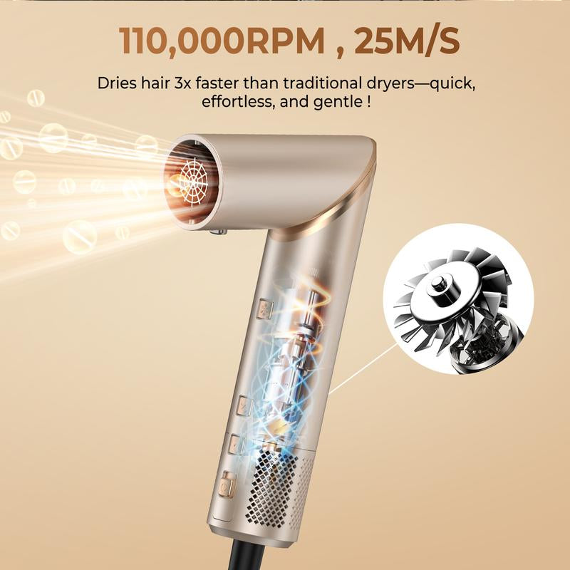 【NEW LAUNCH】UKLISS Fusionair DIY Hairstyler 8 in 1 Champagne Gold 90-Day Free Trial &amp; Refund 2 Year Warranty 110000RPM Hairdryer + Haircurler + Hairstraightener + Hotairbrush + Lowtemperaturehaircare + Negativeions + Blowoutboost + Hairdiffuser + Fluffier