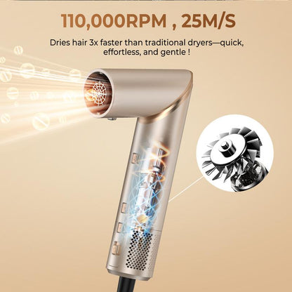 【NEW LAUNCH】UKLISS Fusionair DIY Hairstyler 8 in 1 Champagne Gold 90-Day Free Trial &amp; Refund 2 Year Warranty 110000RPM Hairdryer + Haircurler + Hairstraightener + Hotairbrush + Lowtemperaturehaircare + Negativeions + Blowoutboost + Hairdiffuser + Fluffier