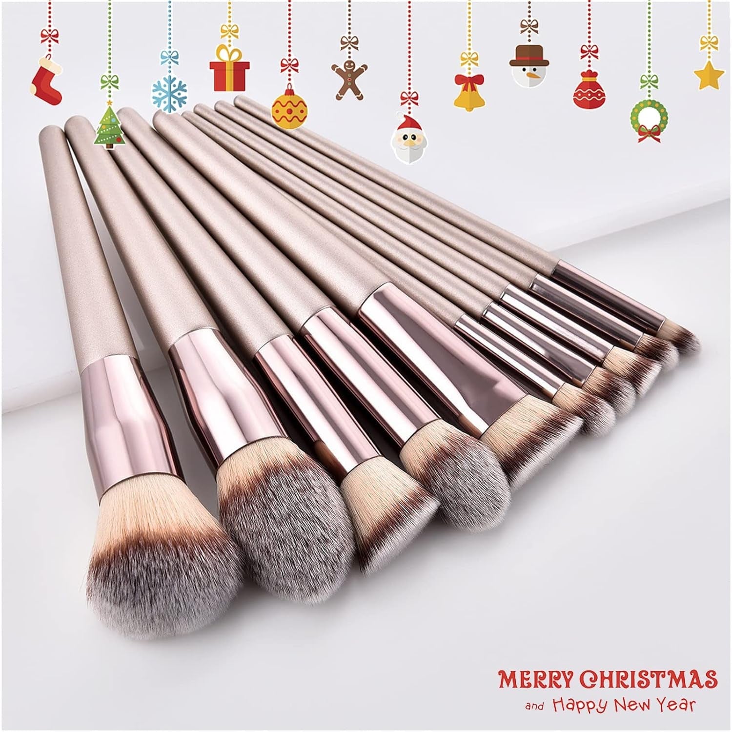 Heavenly Gadget  10Set+1 Champagne Luxe 10-Piece Makeup Brush Set