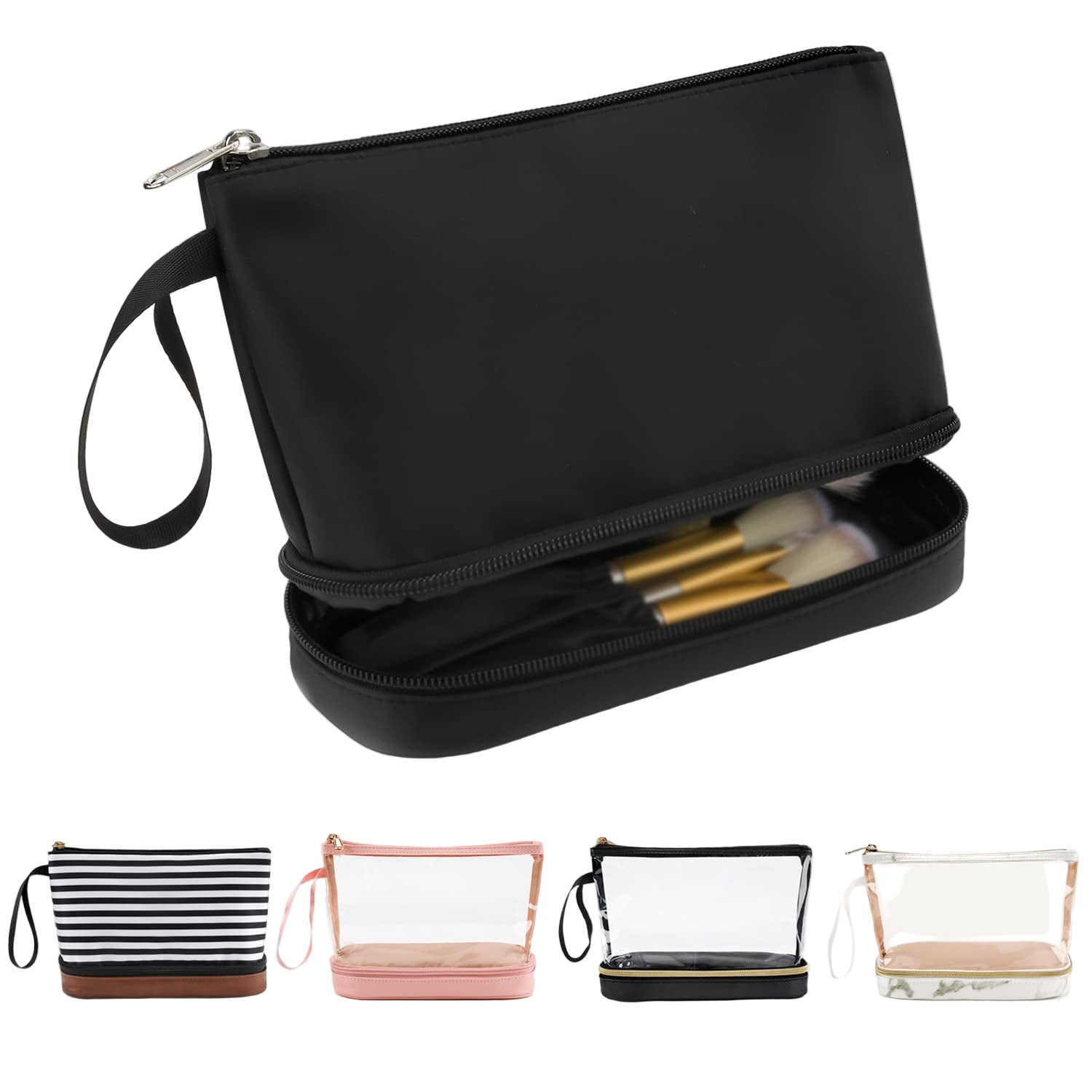 Heavenly Gadget  02-Nylon Black / Small (Pack Of 1) The Jet-Set Makeup Organizer