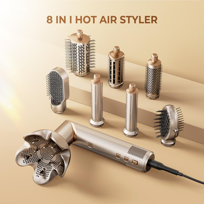 【NEW LAUNCH】UKLISS Fusionair DIY Hairstyler 8 in 1 Champagne Gold 90-Day Free Trial &amp; Refund 2 Year Warranty 110000RPM Hairdryer + Haircurler + Hairstraightener + Hotairbrush + Lowtemperaturehaircare + Negativeions + Blowoutboost + Hairdiffuser + Fluffier