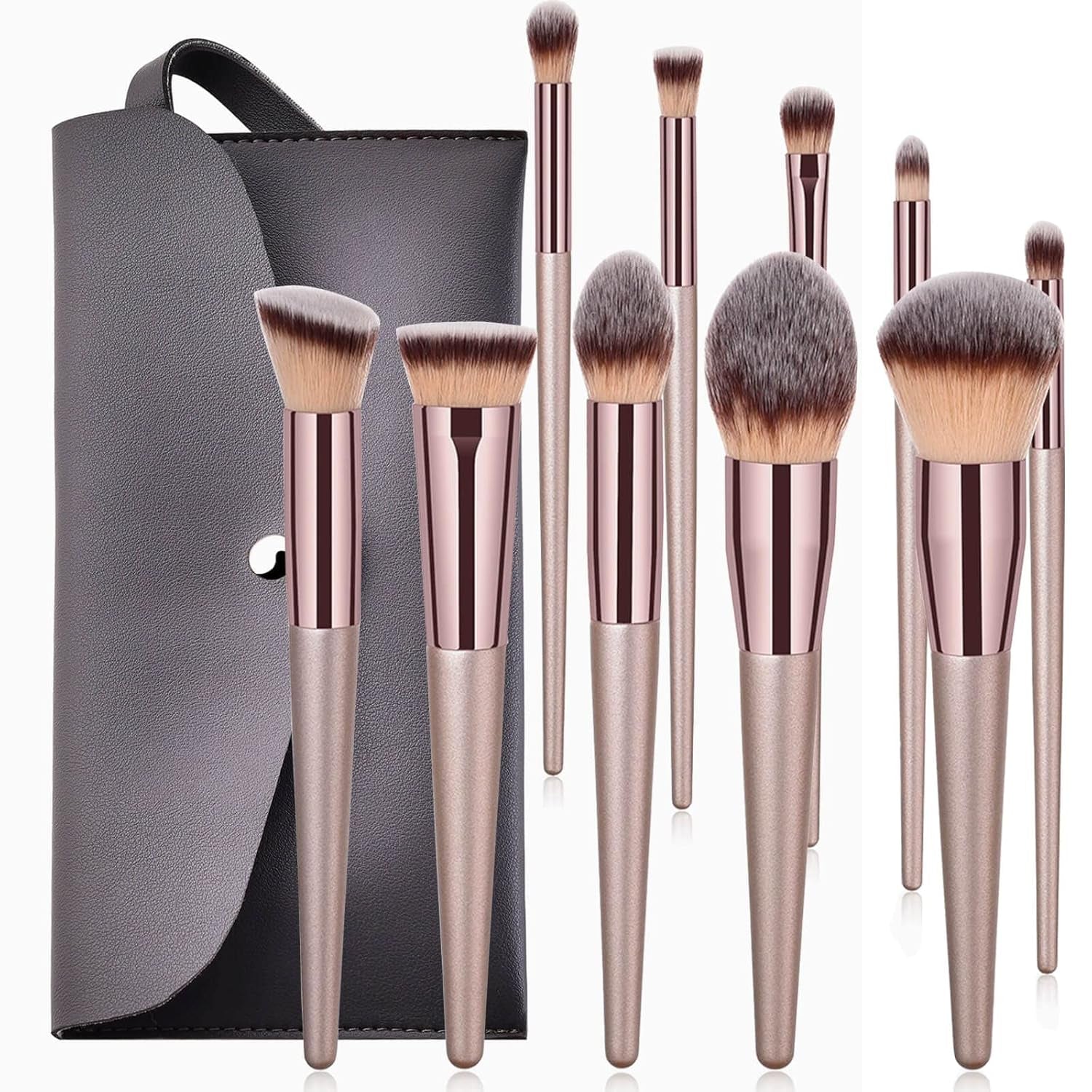 Heavenly Gadget  10Set+1 Champagne Luxe 10-Piece Makeup Brush Set