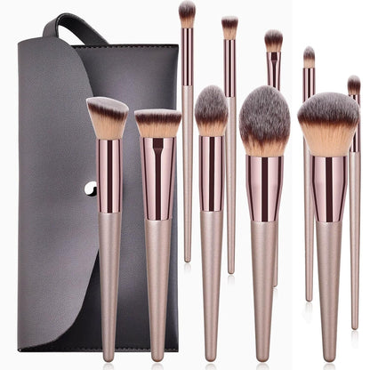 Heavenly Gadget  10Set+1 Champagne Luxe 10-Piece Makeup Brush Set