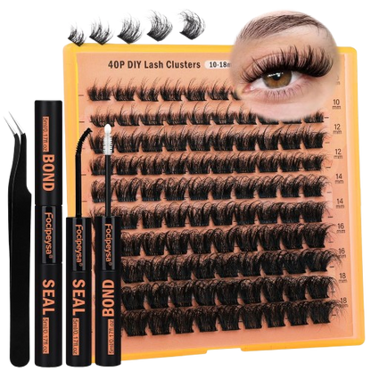 Heavenly Gadget  07C LuxeLash Pro Cluster Kit - 40P Mixed Lengths (10-18mm)