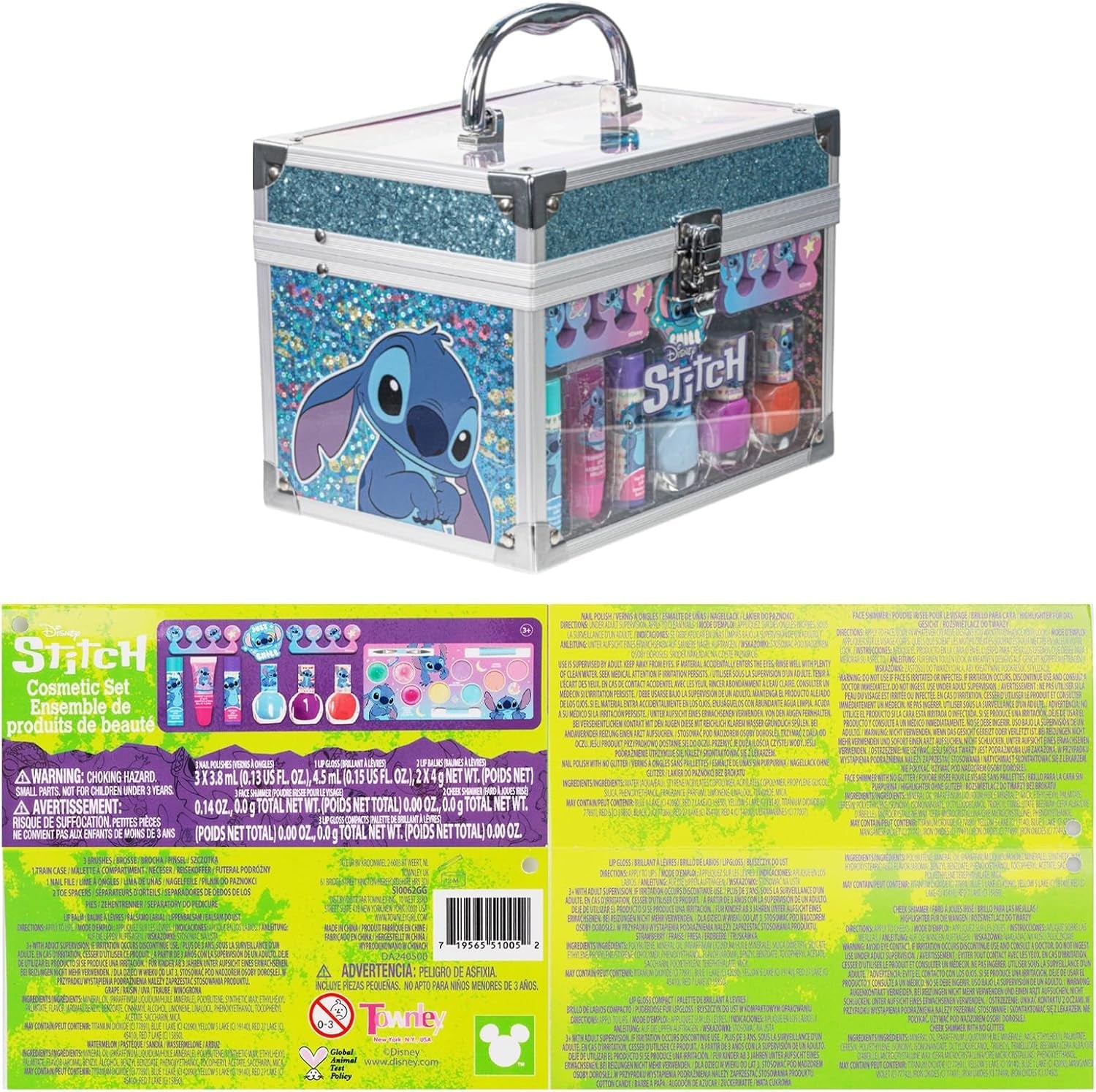 Heavenly Gadget  Stitch Stitch Play Makeup Kit – Washable &amp; Safe for Kids (Ages 3+)