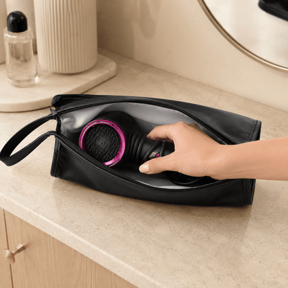 Travel Portable Hair Dryer Storage Bag – PU Organizer Case
