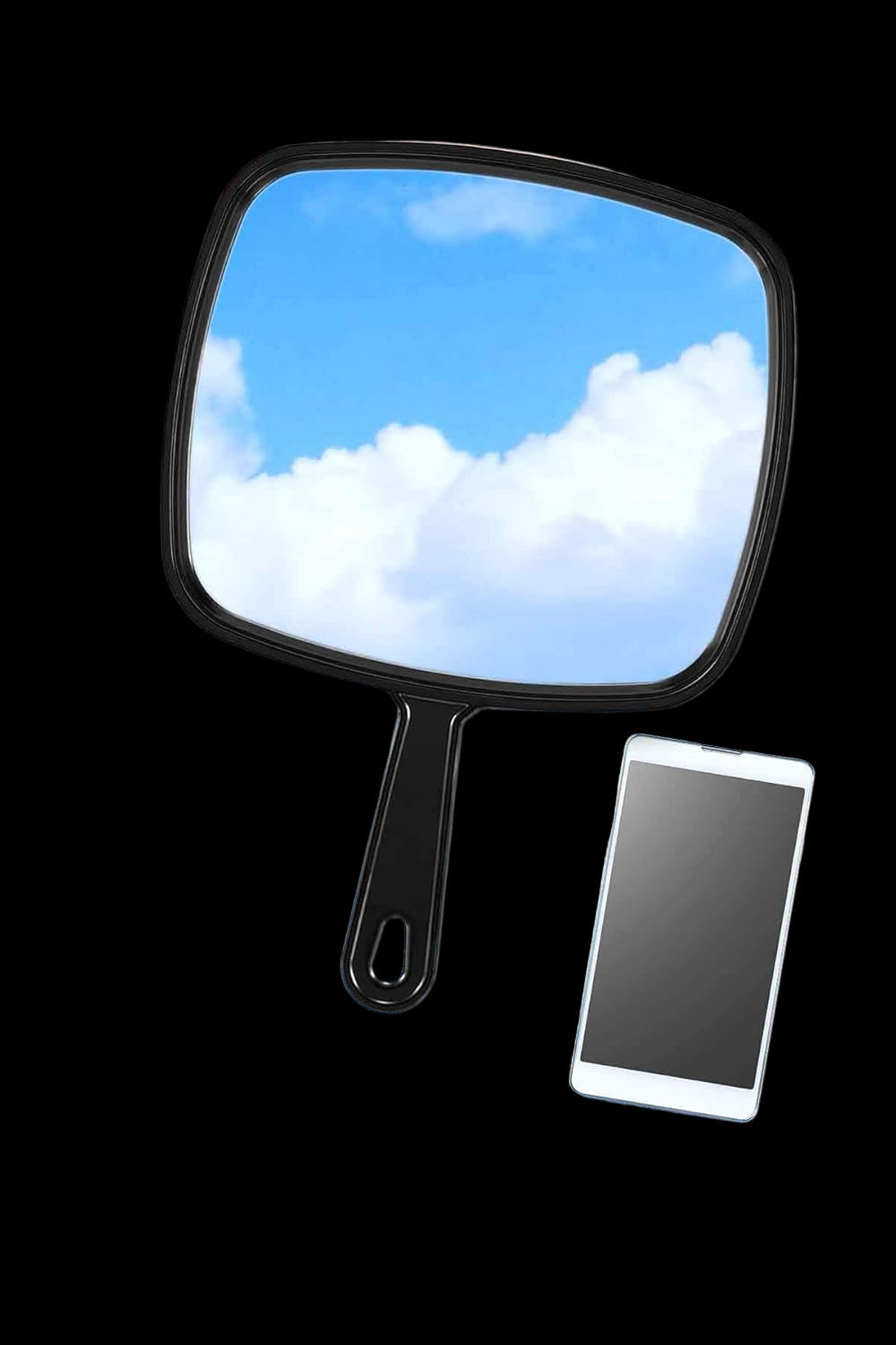 Heavenly Gadget  12.6"L X 8.9"W-3Pcs Salon Pro 3-Pack Hand Mirrors – Extra Large &amp; Durable