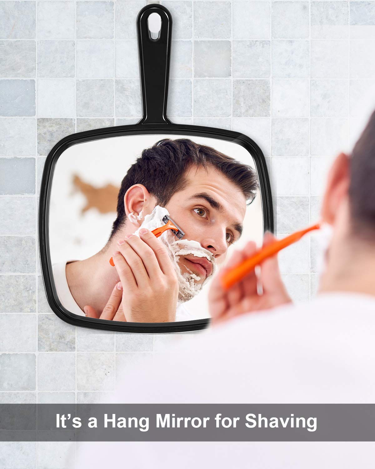 Heavenly Gadget  12.6"L X 8.9"W-3Pcs Salon Pro 3-Pack Hand Mirrors – Extra Large &amp; Durable