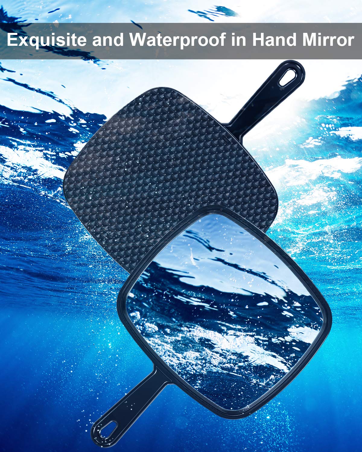 Heavenly Gadget  12.6"L X 8.9"W-3Pcs Salon Pro 3-Pack Hand Mirrors – Extra Large &amp; Durable