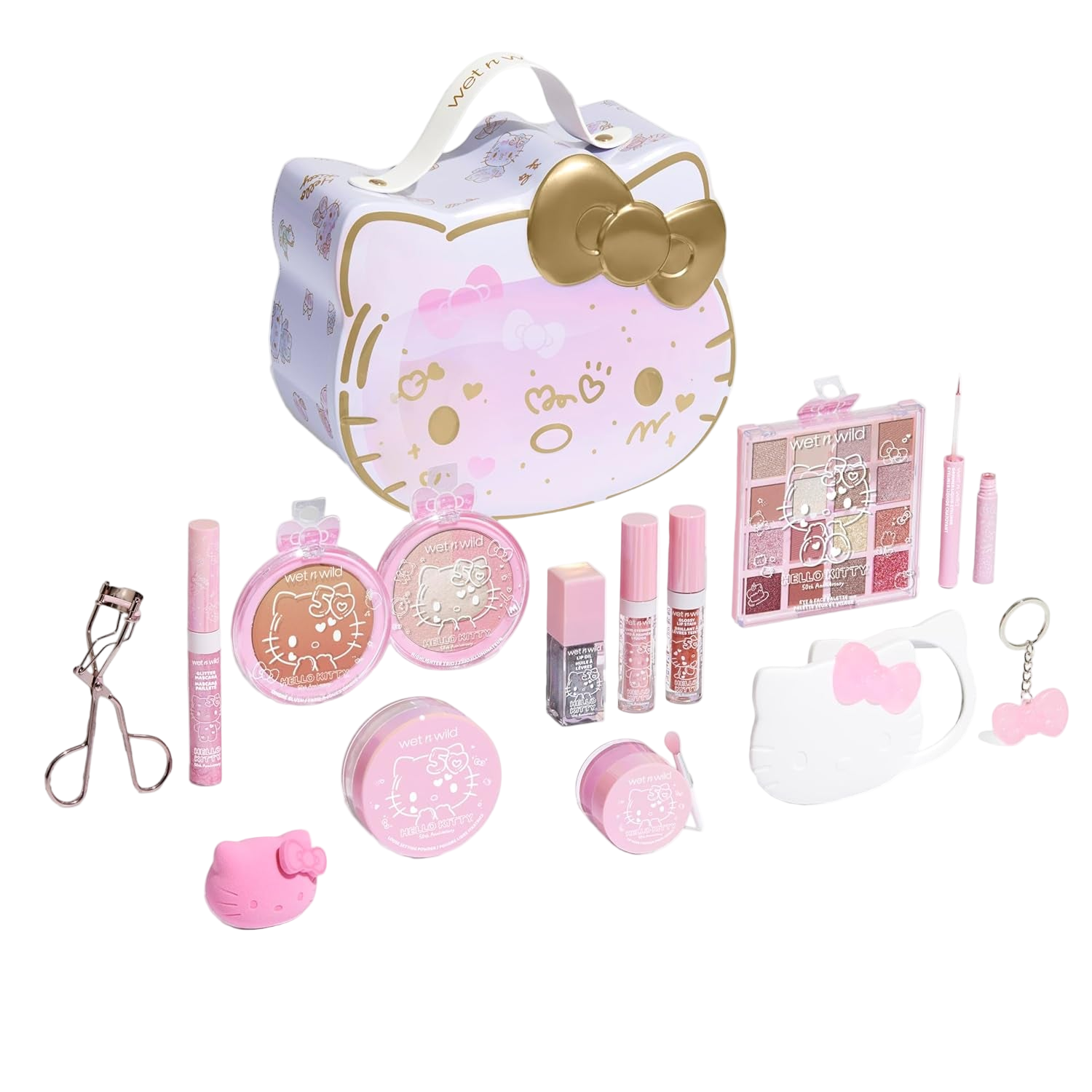 Heavenly Gadget  Hello Kitty / 13 Piece Set Hello Kitty Beauty Vault – 2-Tier Makeup Collection