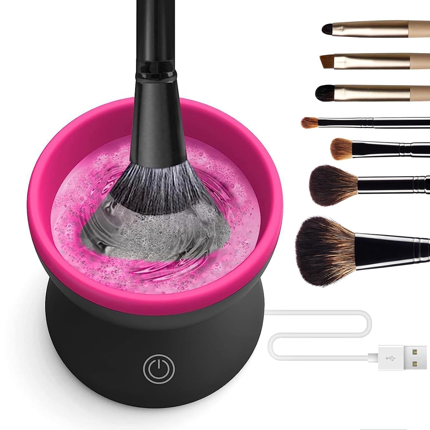 Makeup Brush Cleaner, Electric Makeup Brush Cleaner for Beauty Makeup Brush Set Cleaning Tool, Gift for Ladies, Mother&