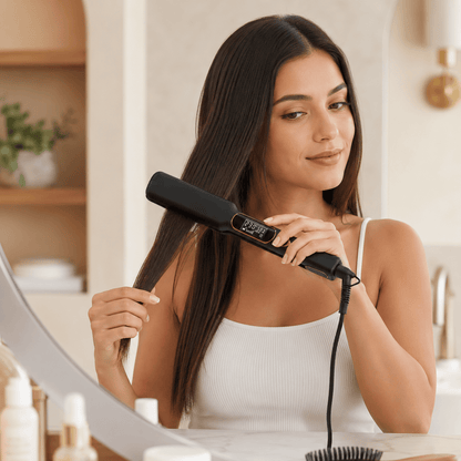 LCD Display Infrared Hair Straightener with Wide Plate