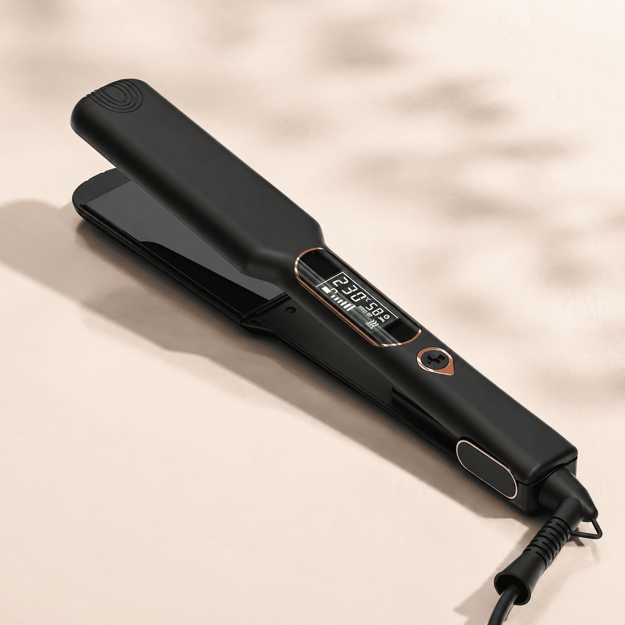 LCD Display Infrared Hair Straightener with Wide Plate