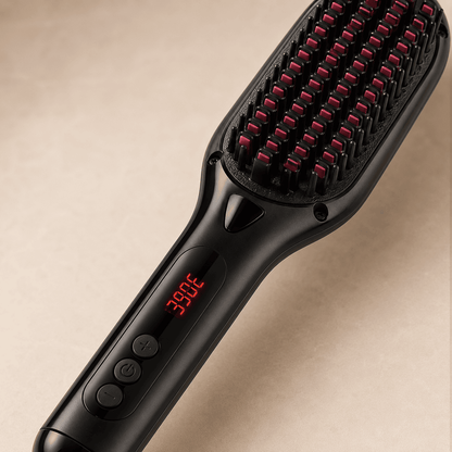 LCD Hair Straightening Comb with Liquid Crystal Display