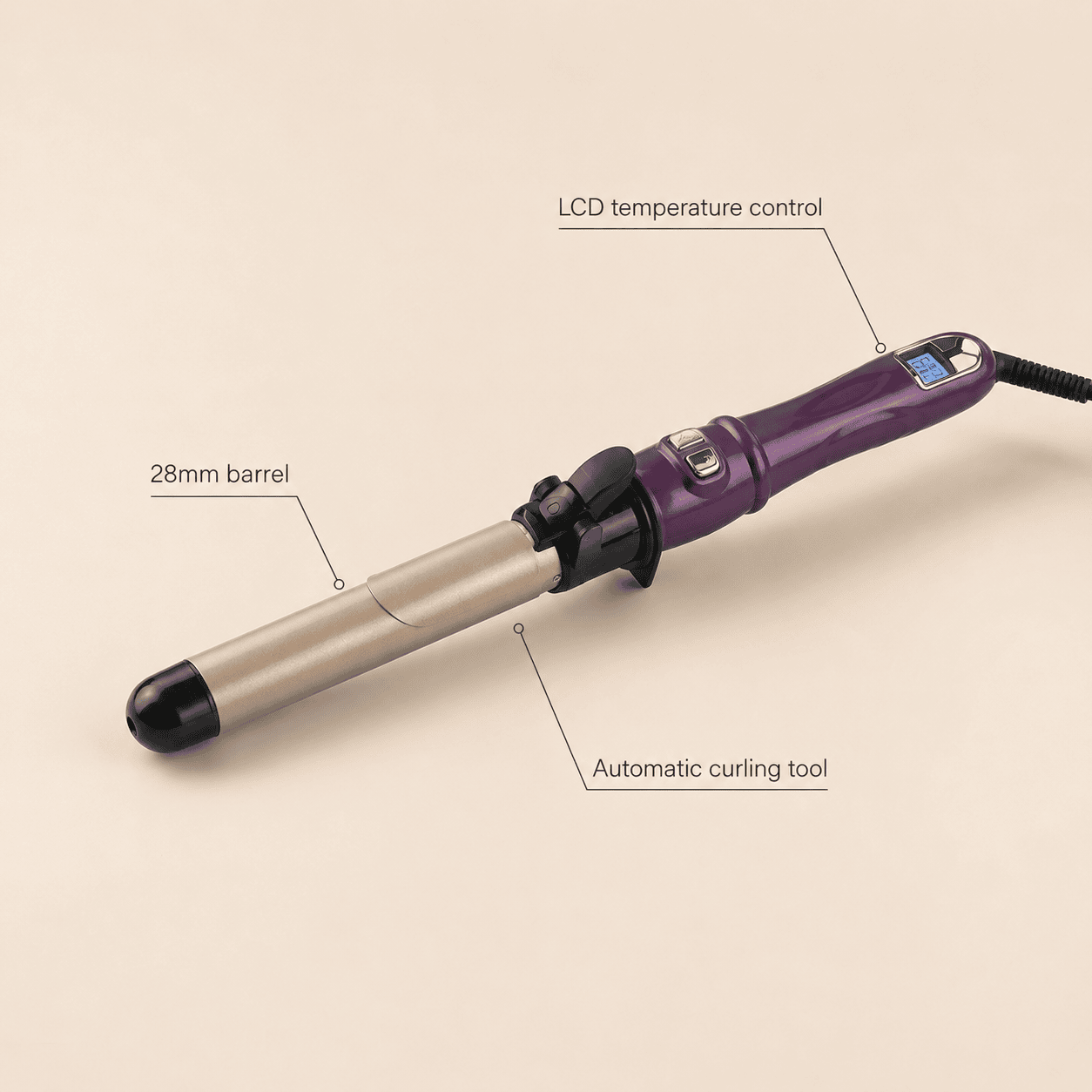 LCD Temperature Controlled Automatic Hair Curler