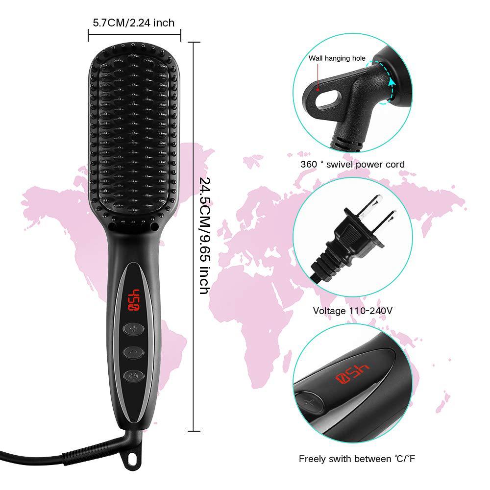 LCD Hair Straightening Comb with Liquid Crystal Display