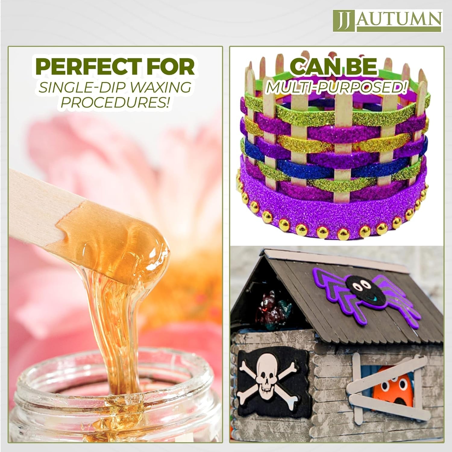 Heavenly Gadget  1 Count (Pack Of 100) Pro Wax Applicator Sticks - 100pk 6" Wooden Tongue Depressors