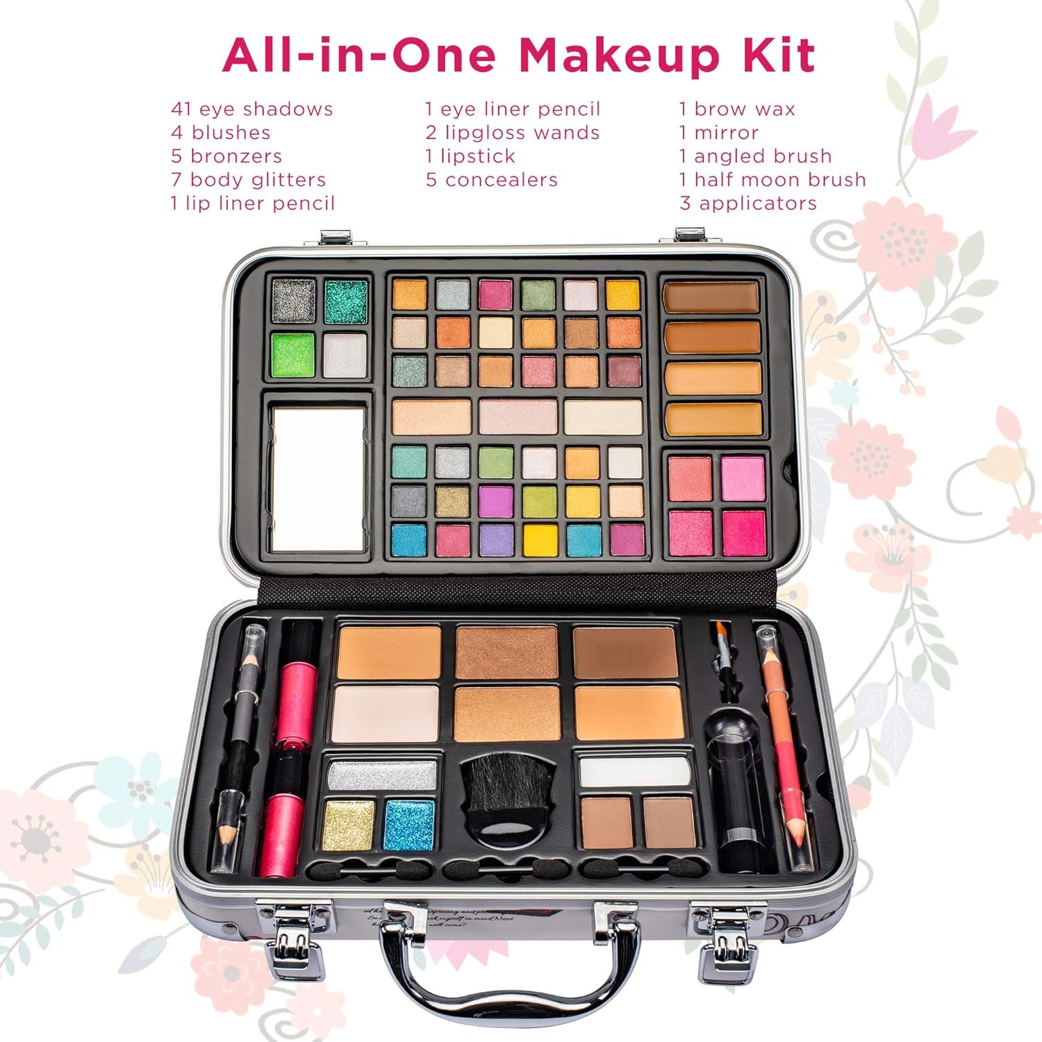 Heavenly Gadget  London Glam Master Makeup Kit - 41 Color Pro Palette &amp; Full Face Essentials