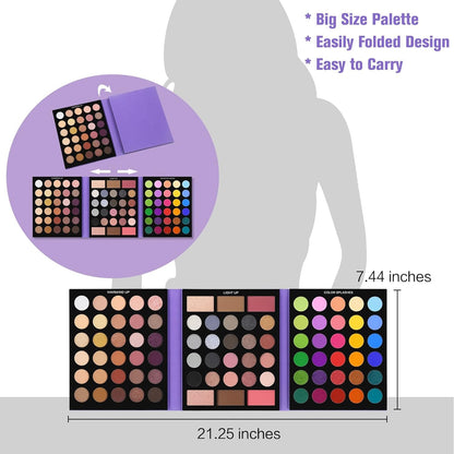 Heavenly Gadget  Palette B + Black Brush Valentine Glam: 86-Color Palette &amp; Brushes