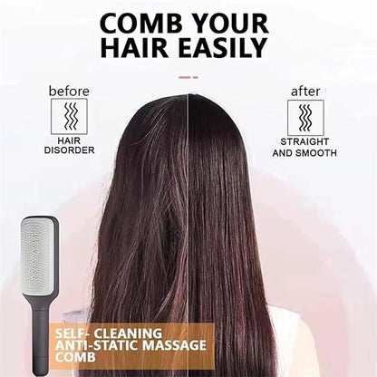 Heavenly Gadget  Air Cushion Self-Cleaning Hair Brush