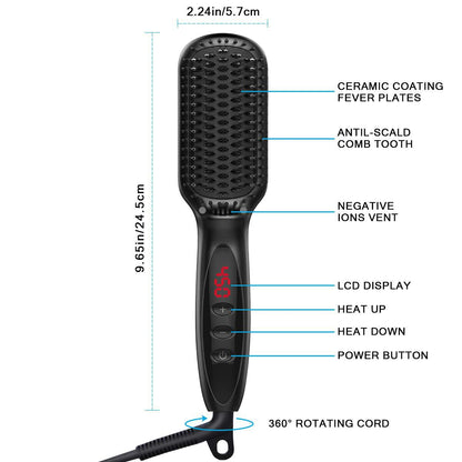 LCD Hair Straightening Comb with Liquid Crystal Display
