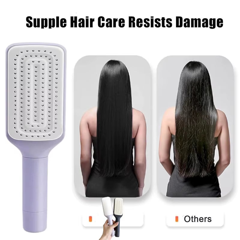 Heavenly Gadget  Air Cushion Self-Cleaning Hair Brush