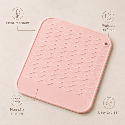 Silicone Heat Resistant Mat for Hair Styling Tools